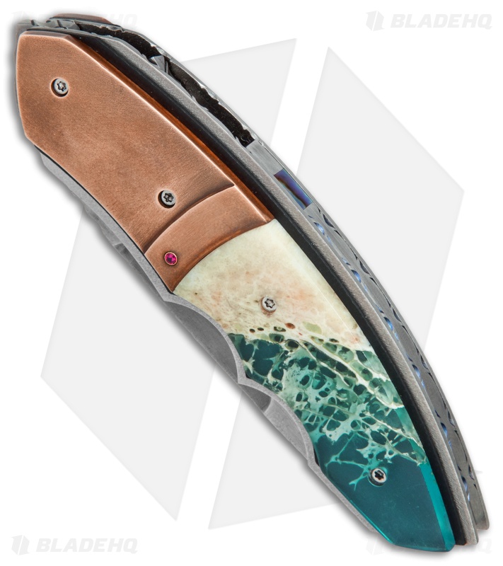 Corrie Schoeman Snout Flipper Knife Giraffe Bone/Bronze (2.5" Hamon)
