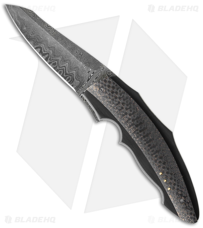 Corrie Schoeman Ilusion Flipper Knife LSCF (3.5" Damascus)