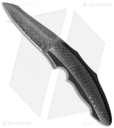 Corrie Schoeman Ilusion Flipper Knife LSCF (3.5" Damascus)