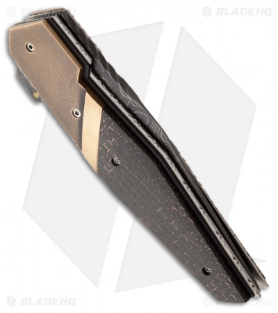 Corrie Schoeman N Able Folder Knife Bronze/LSCF (3.25" Damascus)