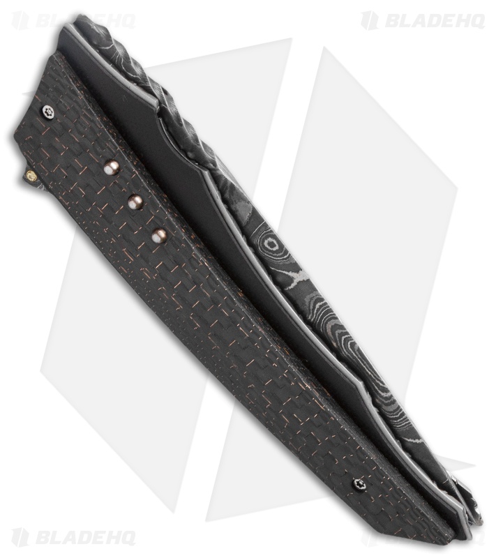 Corrie Schoeman X-Corpion Flipper Knife LSCF (3.25" Damascus)