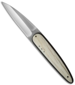 Corrie Schoeman Large Raindrop Liner Lock Knife Giraffe Bone (3.6" Satin)