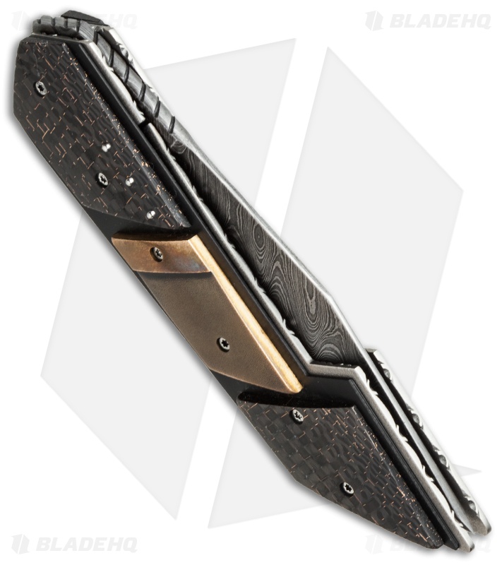 Corrie Schoeman Persian Flipper Folder LSCF/Bronze (3.25" Damascus)