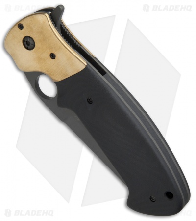 Custom Crawford Copperhead Kasper Flipper Knife Copper/G-10 (3.875" Black)