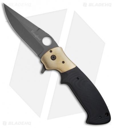Custom Crawford Copperhead Kasper Flipper Knife Copper/G-10 (3.875" Black)