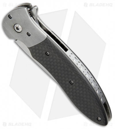  Crawford Custom Point Guard Flipper Knife Carbon Fiber (3.625" Satin)