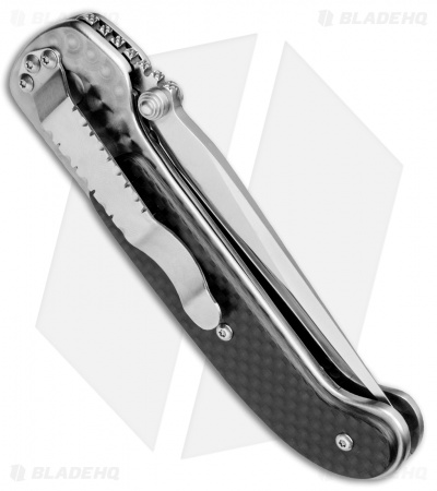 Crawford Custom Fighter Liner Lock Knife CF/Titanium (3.375" Satin) *Collection*