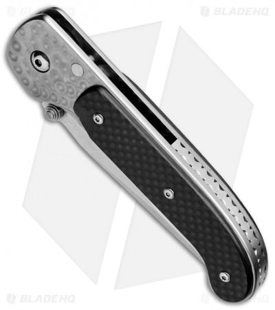 Crawford Custom Fighter Liner Lock Knife CF/Titanium (3.375" Satin) *Collection*