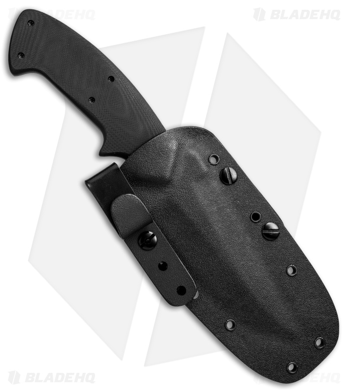 Crawford Custom Kasper Scorpion Fixed Blade Knife Black G-10 (4.5" Black DLC)