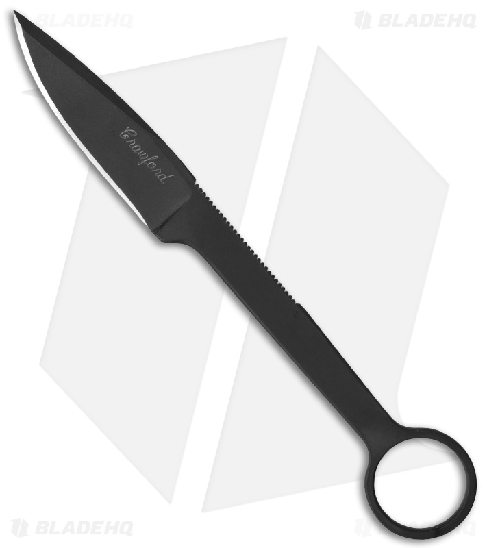 Crawford Custom Hangnail Titanium Neck Knife (2.5" Black)