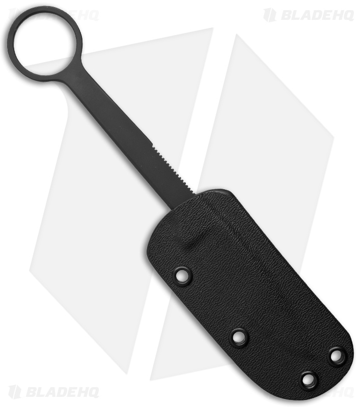 Crawford Custom Hangnail Titanium Neck Knife (2.5" Black)