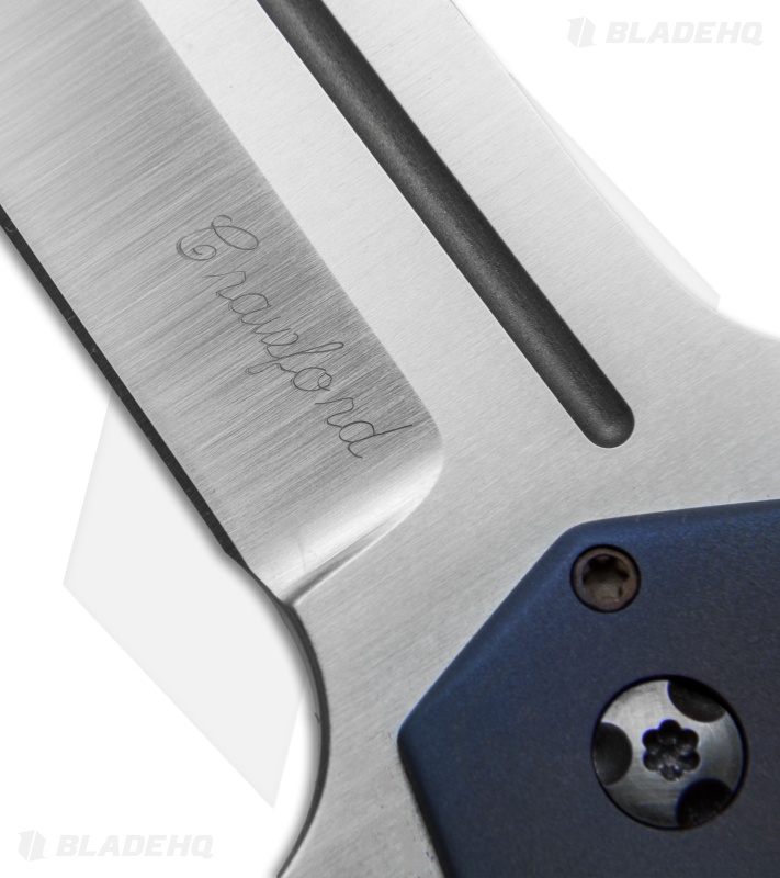 Crawford Custom Mini Tank Flipper Knife Carbon Fiber (3.75" Black)