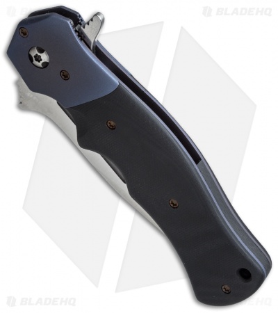 Crawford Custom Mini Tank Flipper Knife Carbon Fiber (3.75" Black)