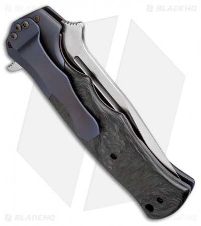 Crawford Custom Tank Flipper Knife Carbon Fiber (3.75" Satin Serr)