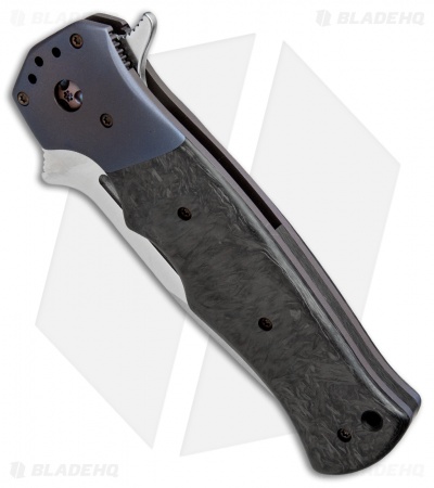 Crawford Custom Tank Flipper Knife Carbon Fiber (3.75" Satin Serr)