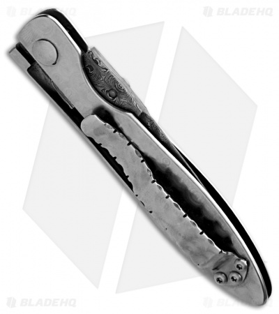 Crawford Custom Folder Knife w/ Carbon Fiber (3.375" Damascus)