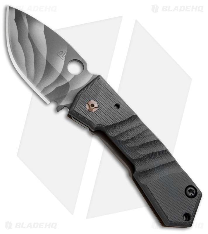 Crusader Forge Custom VIS Metro Tactical Frame Lock Knife (3.6" 3D Black)