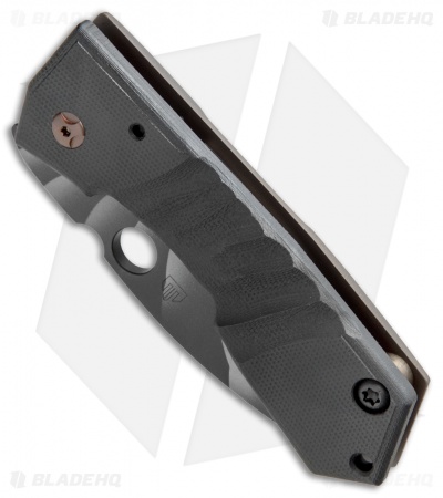 Crusader Forge Custom VIS Metro Tactical Frame Lock Knife (3.6" 3D Black)