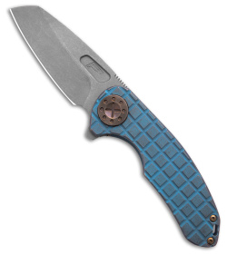 Curtiss Custom F3 Medium Sheepsfoot Knife Frag Titanium Blue (3.2" BB)