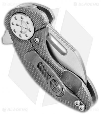 Curtiss Custom Knives Nano Flipper Knife Diamond Titanium (2" Stonewash)
