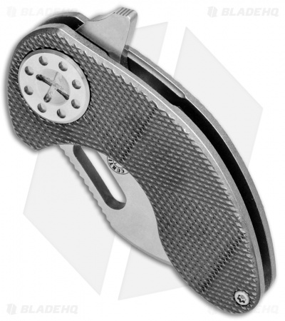 Curtiss Custom Knives Nano Flipper Knife Diamond Titanium (2" Stonewash)