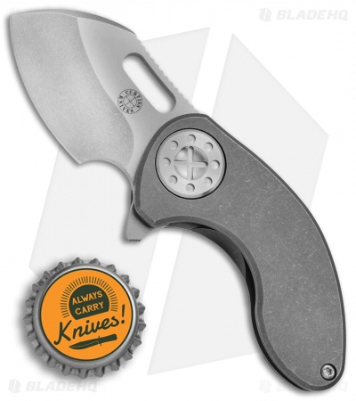 Curtiss Custom Knives Nano Flipper Knife Titanium (2" CTS-XHP Stonewash)