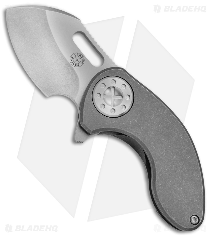 Curtiss Custom Knives Nano Flipper Knife Titanium (2" CTS-XHP Stonewash)