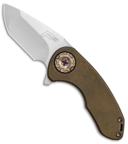 Curtiss Custom F3 Compact Frame Lock Bronze Ti w/ Heat Ano Hardware (2.5" SW)