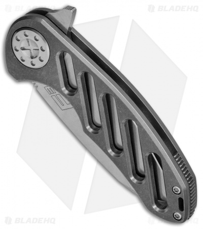Curtiss Custom Knives F3 Medium Wharncliffe Knife OvalTac Ti (3.125" Stonewash)