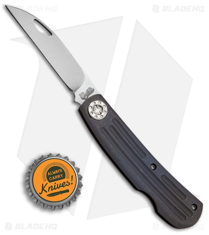 Curtiss Custom Knives SwayTac Slipjoint Knife Blue Titanium (2.875" Stonewash)