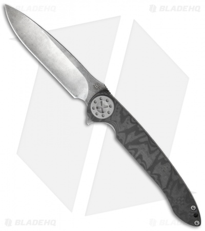 Curtiss Custom Knives Liner Lock Knife Carbon Fiber (4" Acid Wash)