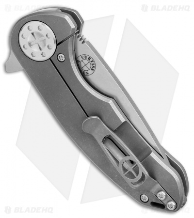 Curtiss Custom F3 Medium Frame Lock Knife Standard Titanium (3.25" Stonewash)