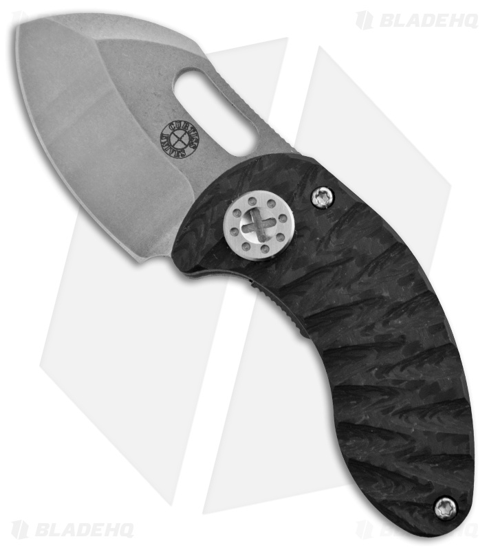 Curtiss Custom Nano Linerlock Folder Knife w/ Carbon Fiber Scales (1.75" Plain)