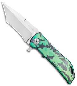 Darrel Ralph Designs DDR Dominator 3.5 V2 Tanto Flipper Green ITR Camo Ti 