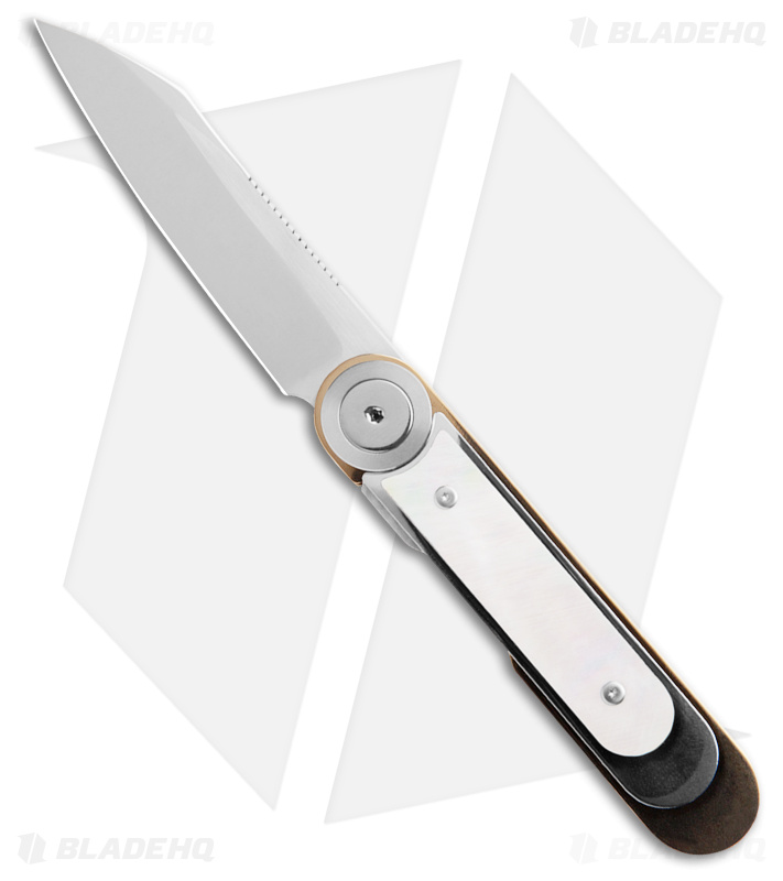 Dew Hara Custom Knives Infinity MOP/Anodized Ti (3.1" Mirror)
