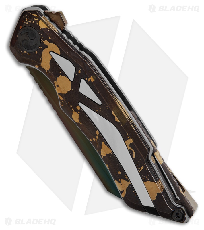 Dew Hara Custom Ray Knife | Brass/MOP + DLC Prism Coating