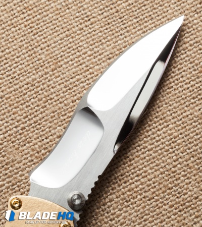 Dew Hara Custom Shi Liner Lock Knife Bronzed/CF (3.75" Mirror) Japan