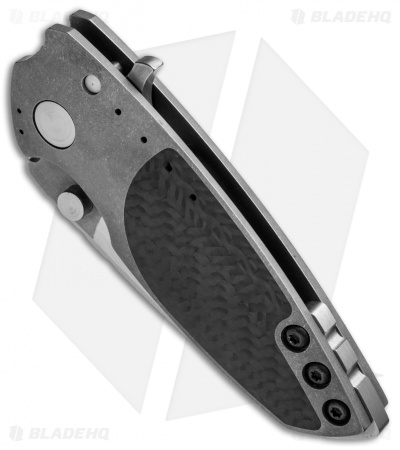 DireWare Custom Hyper-90 Flipper Knife Carbon Fiber/Titanium (3" Satin)