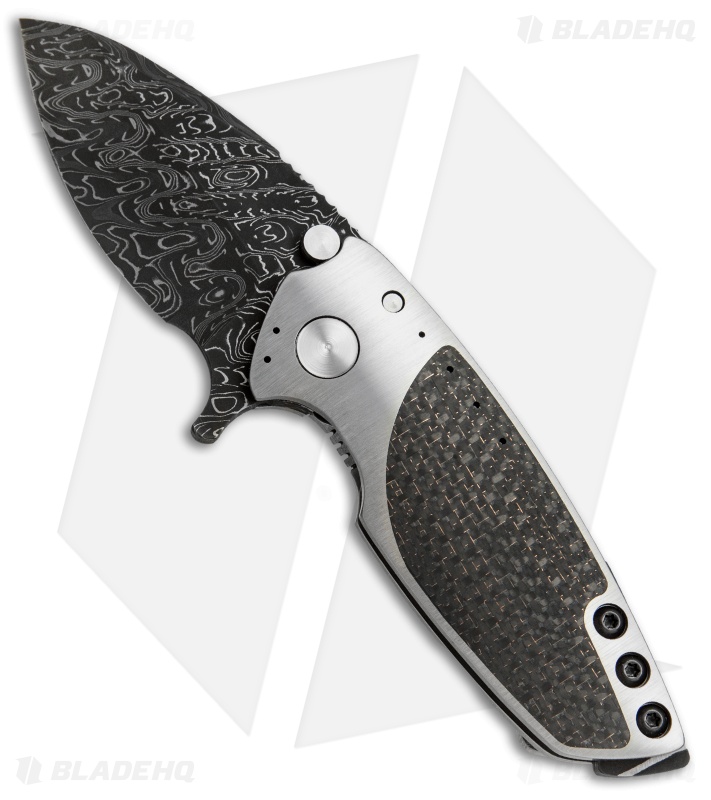 DireWare Custom H-90 Flipper Knife Full Ti/LSCF (3" Damascus)