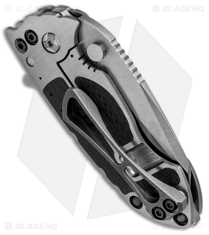 Direware Custom S-90 Recurve Flipper Knife Full Ti w/ CF Inlays (3" Satin)