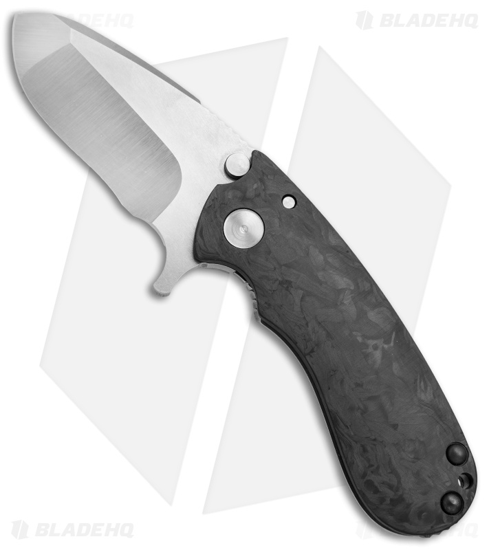 DireWare Custom S-95 Tanto Frame Lock Knife Carbon Fiber/Titanium (3.25" Satin)