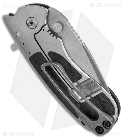 DireWare Custom S-95 Tanto Frame Lock Knife Carbon Fiber/Titanium (3.25" Satin)