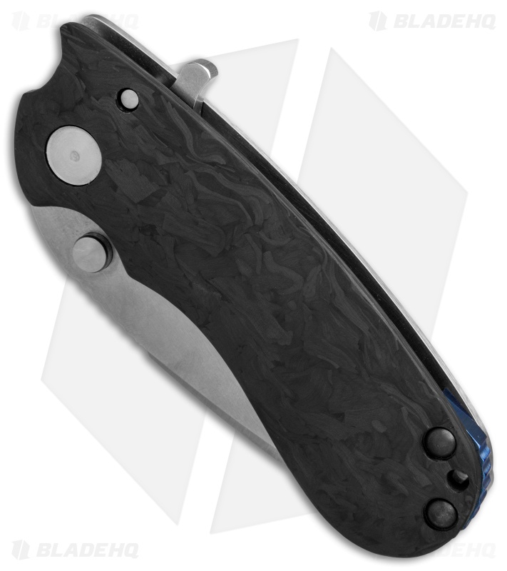 DireWare Custom S-95 Tanto Frame Lock Knife Carbon Fiber/Titanium (3.25" Satin)