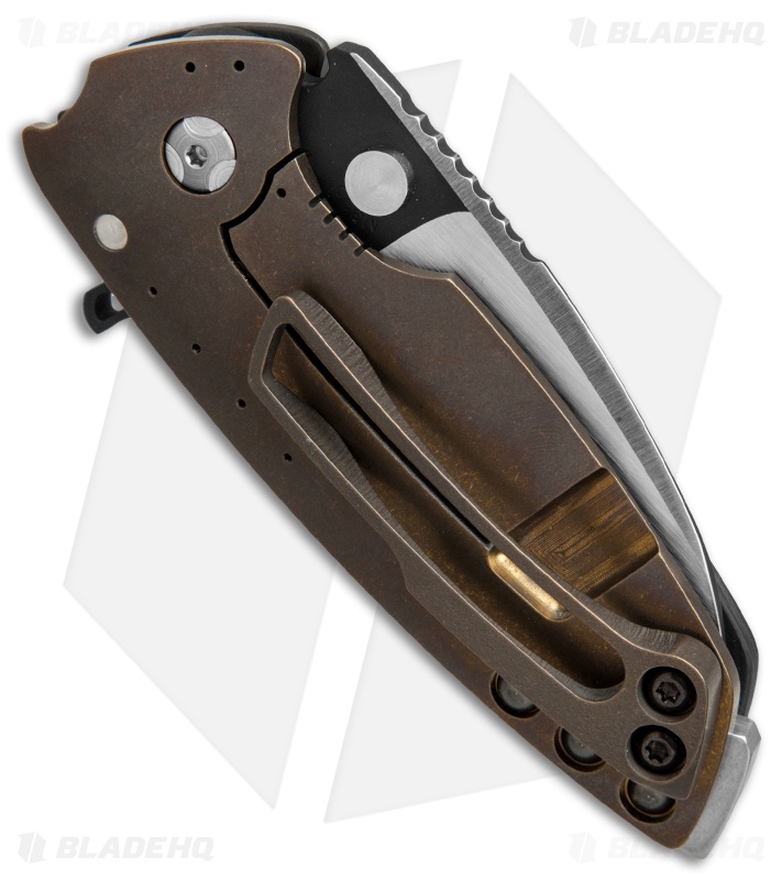 DireWare Custom Hyper-90 Frame Lock Knife Carbon Fiber/Titanium (3" Two-Tone)