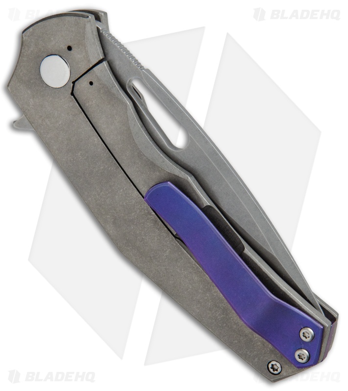 Doc Shiffer Bulletproof V2 Frame Lock Knife Titanium (3.5" Stonewash)