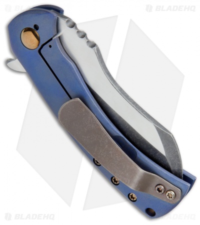 Doc Shiffer Custom Panda Knife Blue/Bronze Ti (3.125" Acid SW)