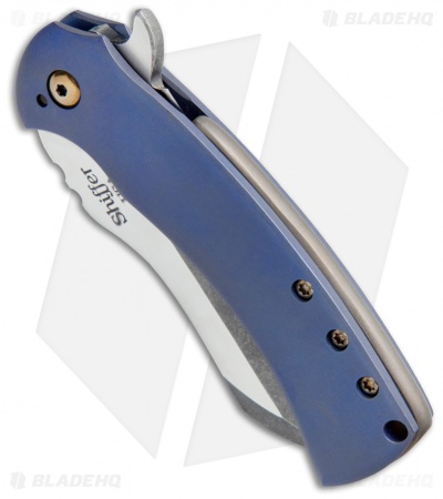 Doc Shiffer Custom Panda Knife Blue/Bronze Ti (3.125" Acid SW)
