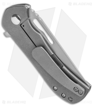 Doc Shiffer Recon Lightweight Frame Lock Knife Blasted/Tumbled Ti(3" SW Nitro V)