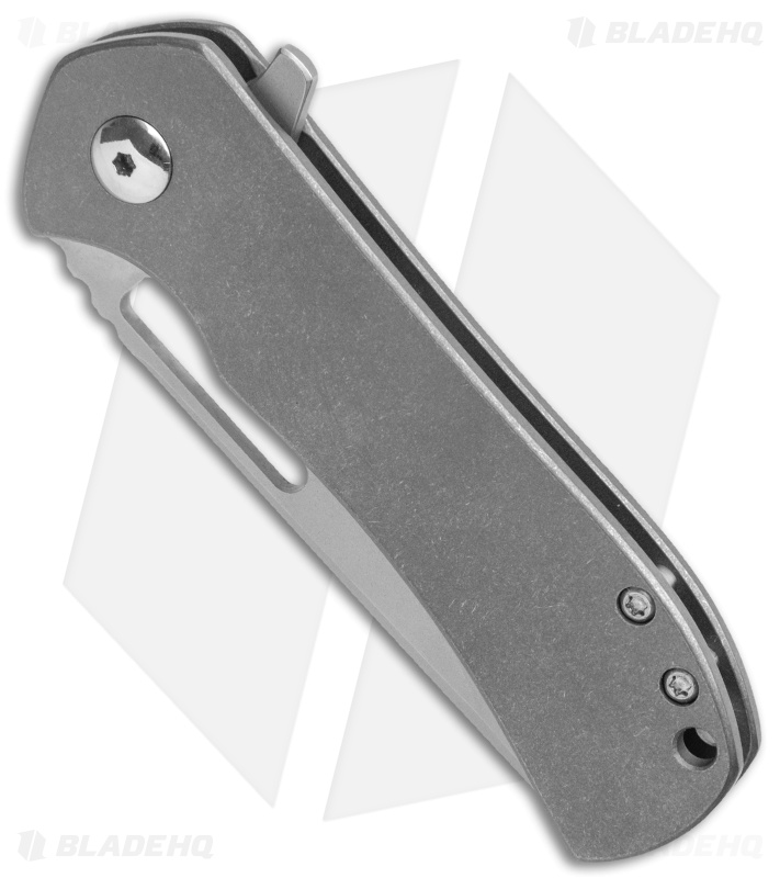 Doc Shiffer Recon Lightweight Frame Lock Knife Blasted/Tumbled Ti(3" SW Nitro V)