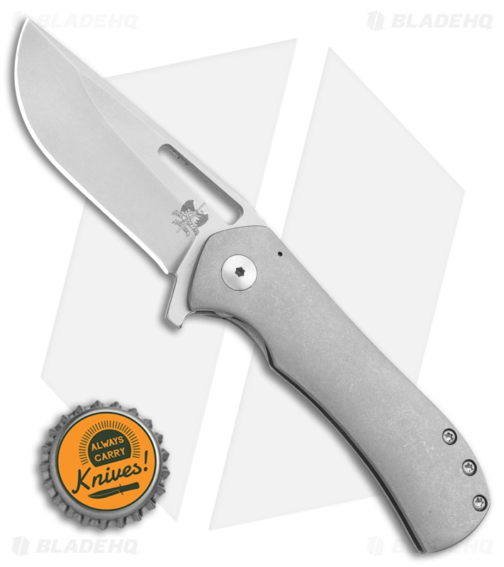 Doc Shiffer V3 Recon Frame Lock Knife Titanium (3" Stonewash)